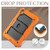 iPad Air 11 2024 Silicone Hydric PC Tablet Case with Shoulder Strap & Holder - Orange