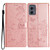 Motorola Edge 2024 Butterflies and Flowers Leather Phone Case - Rose Gold