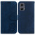 Motorola Edge 2024 Little Tiger Embossed Leather Phone Case - Dark Blue