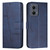 Motorola Edge 2024 Stitching Calf Texture Buckle Leather Phone Case - Blue