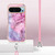 Google Pixel 9 / 9 Pro Electroplating Marble Dual-side IMD Phone Case with Lanyard - Pink 013