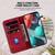 Google Pixel 9 7-shaped Embossed Leather Phone Case - Red