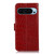 Google Pixel 9 Crocodile Top Layer Cowhide Leather Phone Case - Red