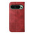 Google Pixel 9 Cubic Grid Calf Texture Magnetic Leather Phone Case - Red