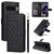 Google Pixel 9 Diamond Lattice Leather Flip Phone Case - Black