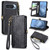 Google Pixel 9 Geometric Zipper Wallet Side Buckle Leather Phone Case - Black
