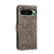 Google Pixel 9 Lace Flower Embossing Flip Leather Phone Case - Grey Google Pixel 9 Lace Flower Embossing Flip Leather Phone Case - Grey