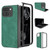 Google Pixel 9 Pro Fold Black Frame PU Leather Full Coverage Phone Case - Green