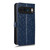 Google Pixel 9 Pro Honeycomb Dot Texture Leather Phone Case - Blue
