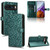 Google Pixel 9 Pro Honeycomb Dot Texture Leather Phone Case - Green