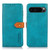 Google Pixel 9 Pro KHAZNEH Dual-color Cowhide Texture Flip Leather Phone Case - Blue