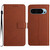 Google Pixel 9 Pro Rhombic Grid Texture Leather Phone Case - Brown