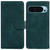 Google Pixel 9 Pro Skin Feel Pure Color Flip Leather Phone Case - Green