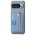 Google Pixel 9 Pro Wristband Kickstand Card Wallet Back Cover Phone Case with Tool Knife - Blue