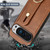 Google Pixel 9 Pro Wristband Leather Back Phone Case - Brown