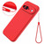 Google Pixel 9 Pure Color Liquid Silicone Shockproof Phone Case - Red Google Pixel 9 Pure Color Liquid Silicone Shockproof Phone Case - Red