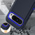 Google Pixel 9 Rugged PC + Silicone Phone Case with Holder - Dark Blue+Royal Blue