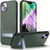 MyBat Pro Beyonder Series Case with Tempered Glass with Kickstand for Apple iPhone 14 Plus - Blackish Green