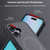 MyBat Pro Antimicrobial Maverick Series w/ MagSafe Case with Holster and Tempered Glass for Apple iPhone 16 - Black / Black