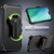 MyBat Pro Antimicrobial Maverick Series w/ MagSafe Case with Holster and Tempered Glass for Apple iPhone 16 - Black / Black