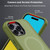 MyBat Pro Antimicrobial Maverick Series w/ MagSafe Case with Holster and Tempered Glass for Apple iPhone 16 Pro Max - Army Green / Black