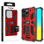 MyBat Sturdy Hybrid Protector Cover (with Stand) for Apple iPhone 16 Pro Max - Red / Black