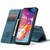 CaseMe-013 Multifunctional Retro Frosted Horizontal Flip Leather Case Galaxy A70, with Card Slot & Holder & Zipper Wallet & Photo Frame - Blue