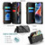 iPhone 14 CaseMe C36 Card Slots Zipper Wallet RFID Anti-theft Leather Phone Case - Black iPhone 14 CaseMe C36 Card Slots Zipper Wallet RFID Anti-theft Leather Phone Case - Black