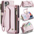 iPhone 14 CaseMe C36 Card Slots Zipper Wallet RFID Anti-theft Leather Phone Case - Pink iPhone 14 CaseMe C36 Card Slots Zipper Wallet RFID Anti-theft Leather Phone Case - Pink