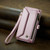 iPhone 14 Pro CaseMe C36 Card Slots Zipper Wallet RFID Anti-theft Leather Phone Case - Pink iPhone 14 Pro CaseMe C36 Card Slots Zipper Wallet RFID Anti-theft Leather Phone Case - Pink