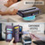 iPhone 14 Pro CaseMe C36 Card Slots Zipper Wallet RFID Anti-theft Leather Phone Case - Purple
