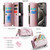iPhone 15 Pro Max CaseMe C36 Card Slots Zipper Wallet RFID Anti-theft Leather Phone Case - Pink