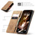 iPhone 16 Plus CaseMe 013 Multifunctional Horizontal Flip Leather Phone Case - Coffee