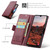 Samsung Galaxy A05s CaseMe 023 Butterfly Buckle Litchi Texture RFID Anti-theft Leather Phone Case - Wine Red