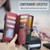 Samsung Galaxy A13 5G / 4G CaseMe C36 Card Slots Zipper Wallet RFID Anti-theft Leather Phone Case - Wine Red