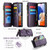 Samsung Galaxy A14 5G / 4G CaseMe C36 Card Slots Zipper Wallet RFID Anti-theft Leather Phone Case - Purple