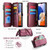Samsung Galaxy A14 5G / 4G CaseMe C36 Card Slots Zipper Wallet RFID Anti-theft Leather Phone Case - Wine Red