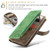 Samsung Galaxy A15 CaseMe C30 Card Slots Zipper Wallet Leather Phone Case - Brown