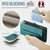 Samsung Galaxy A23 CaseMe C36 Card Slots Zipper Wallet RFID Anti-theft Leather Phone Case - Blue-green