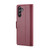 Samsung Galaxy A24 4G CaseMe 023 Butterfly Buckle Litchi Texture RFID Anti-theft Leather Phone Case - Wine Red
