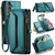 Samsung Galaxy A24 CaseMe C36 Card Slots Zipper Wallet RFID Anti-theft Leather Phone Case - Blue-green Samsung Galaxy A24 CaseMe C36 Card Slots Zipper Wallet RFID Anti-theft Leather Phone Case - Blue-green