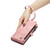 Samsung Galaxy A25 4G CaseMe 008 Multifunctional Zipper Wallet Leather Phone Case with Lanyard - Pink Samsung Galaxy A25 4G CaseMe 008 Multifunctional Zipper Wallet Leather Phone Case with Lanyard - Pink