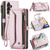 Samsung Galaxy A25 CaseMe C36 Card Slots Zipper Wallet RFID Anti-theft Leather Phone Case - Pink