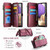 Samsung Galaxy A32 5G CaseMe C36 Card Slots Zipper Wallet RFID Anti-theft Leather Phone Case - Wine Red