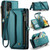 Samsung Galaxy A33 5G CaseMe C36 Card Slots Zipper Wallet RFID Anti-theft Leather Phone Case - Blue-green