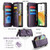 Samsung Galaxy A33 5G CaseMe C36 Card Slots Zipper Wallet RFID Anti-theft Leather Phone Case - Purple
