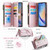 Samsung Galaxy A34 5G CaseMe C36 Card Slots Zipper Wallet RFID Anti-theft Leather Phone Case - Pink
