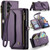 Samsung Galaxy A34 5G CaseMe C36 Card Slots Zipper Wallet RFID Anti-theft Leather Phone Case - Purple