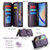 Samsung Galaxy A34 5G CaseMe C36 Card Slots Zipper Wallet RFID Anti-theft Leather Phone Case - Purple