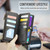 Samsung Galaxy A51 4G CaseMe C36 Card Slots Zipper Wallet RFID Anti-theft Leather Phone Case - Black